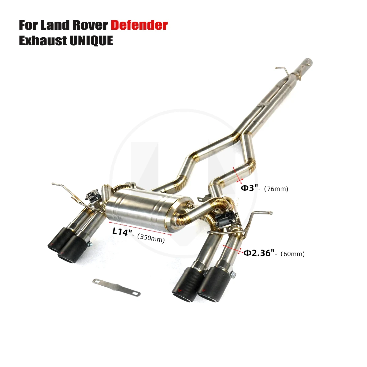 UNIQUE For 2020+ Land Rover Defender L6 3.0T performance valve titanium exhaust system  TC4 titanium alloy exhaust muffler