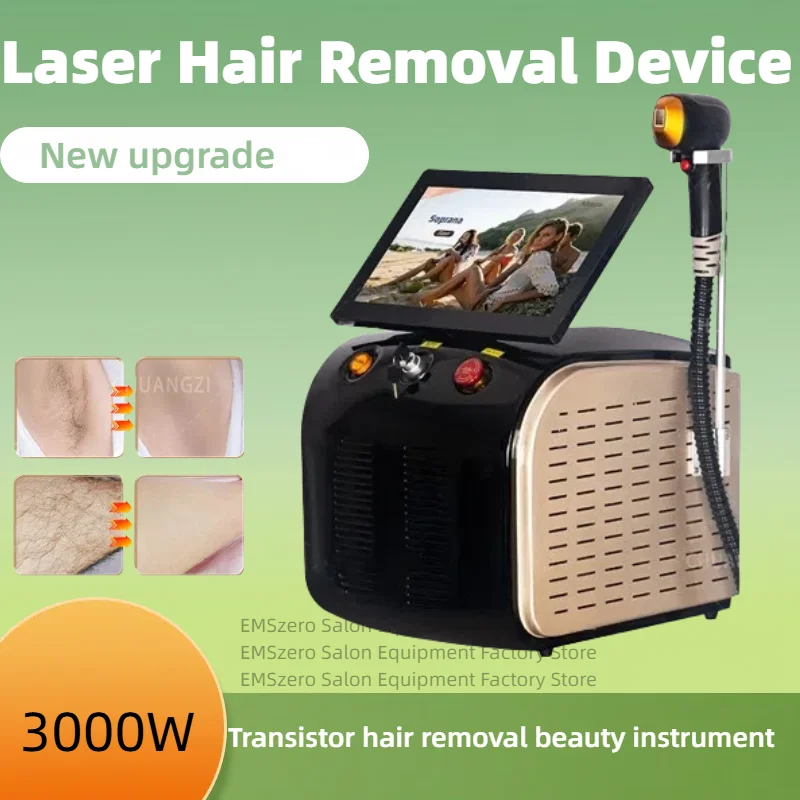 Titanium Soprano Hair Removal Instrument Diode Freezing Point Hair Removal 3000W Diode Hair Removal Beauty Instrument