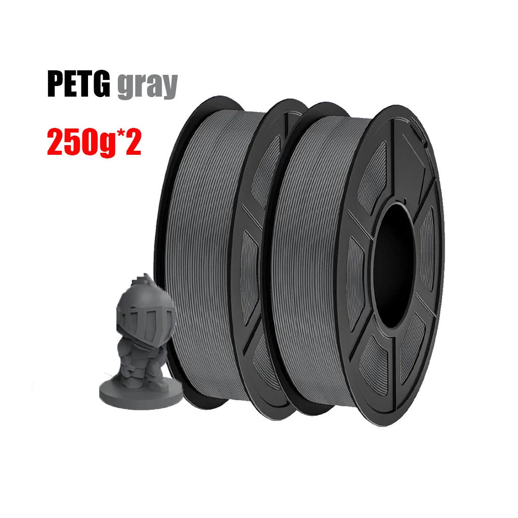 

3D Printer PETG Filament 1.75mm 500g,High Precision, Strong Toughness, Wiring Tightness, Dimensional Accuracy +/- 0.03mm,gray