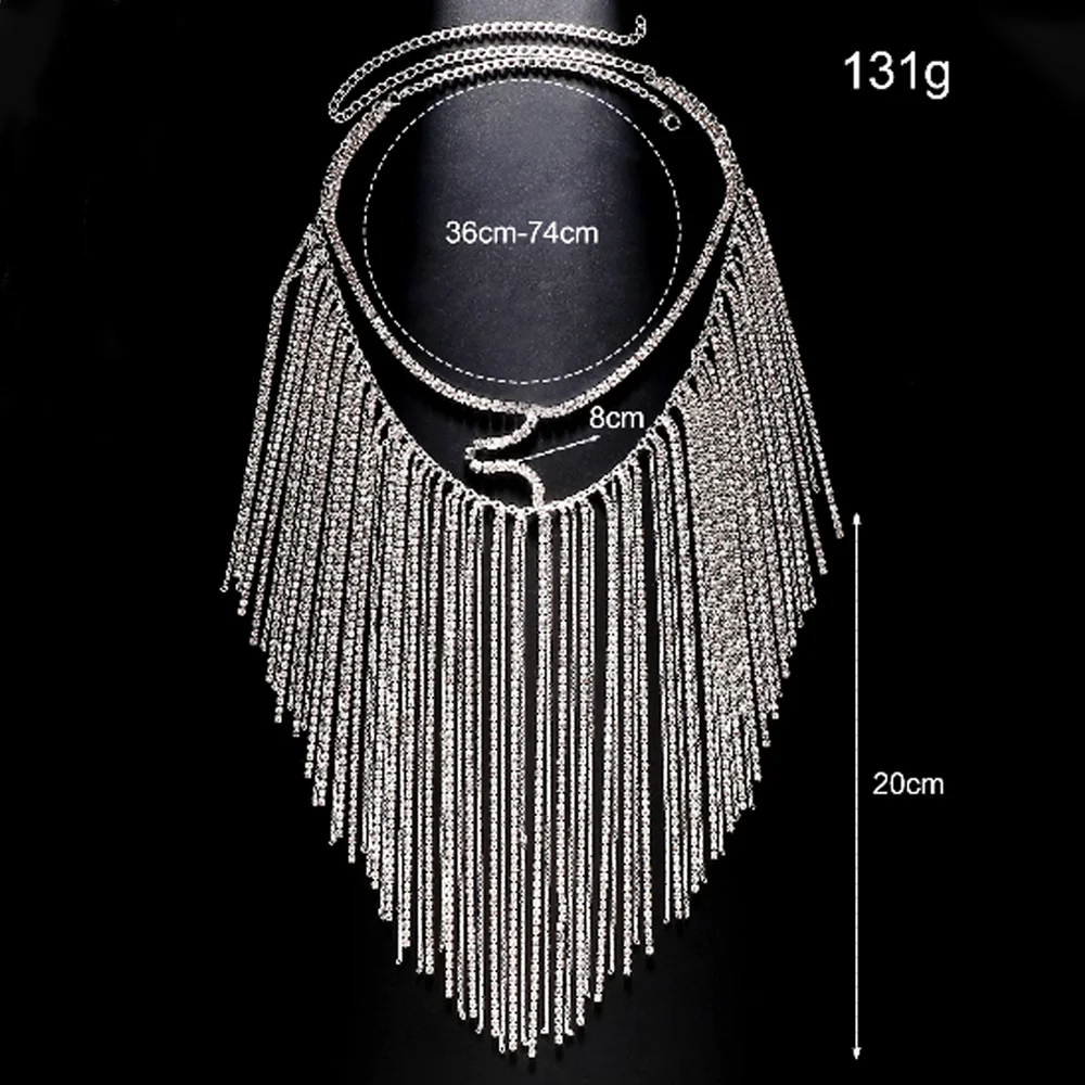 Stone Fans Rhinestone Veil Mask with Long Fringe Chain for Women Face Jewelry Gift Bohemian Body Chain Festival Costume Party