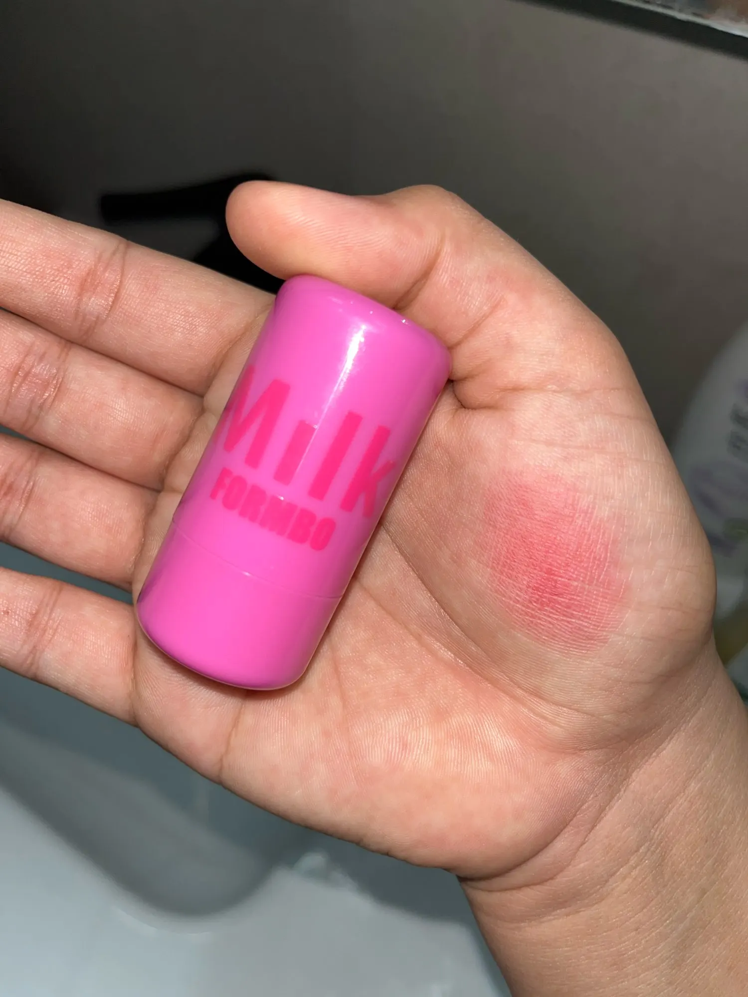 3-in-1 Milk Jelly Tint Facial Blusher Moisturized Blusher Brighten Matte Facial Contour Rouge Lipstick Sticker Beauty Makeup Kit photo review