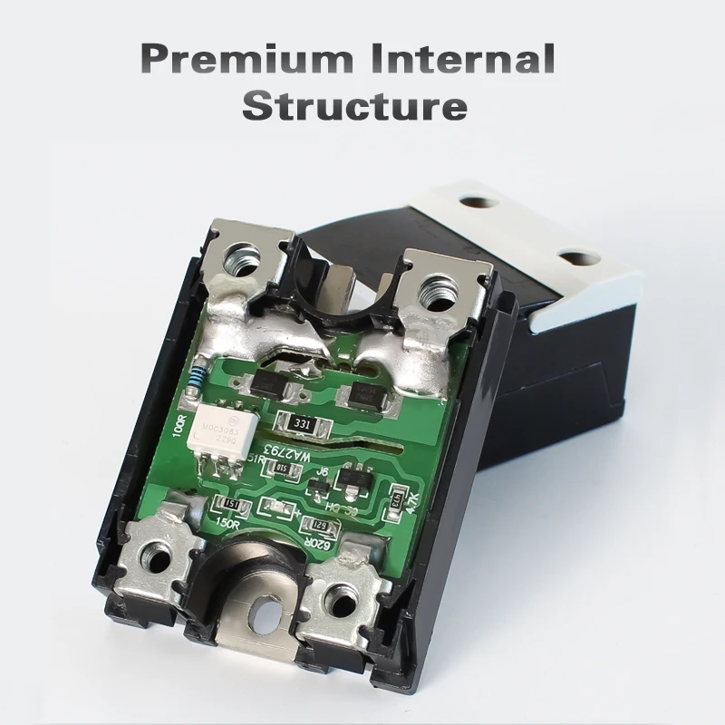 10A SSR 25A Solid State Relay 40A Output 3-32VDC 24-480VAC 220V Single Phase DC TO AC 40A Relay SSR HeatSink SSR 40DA