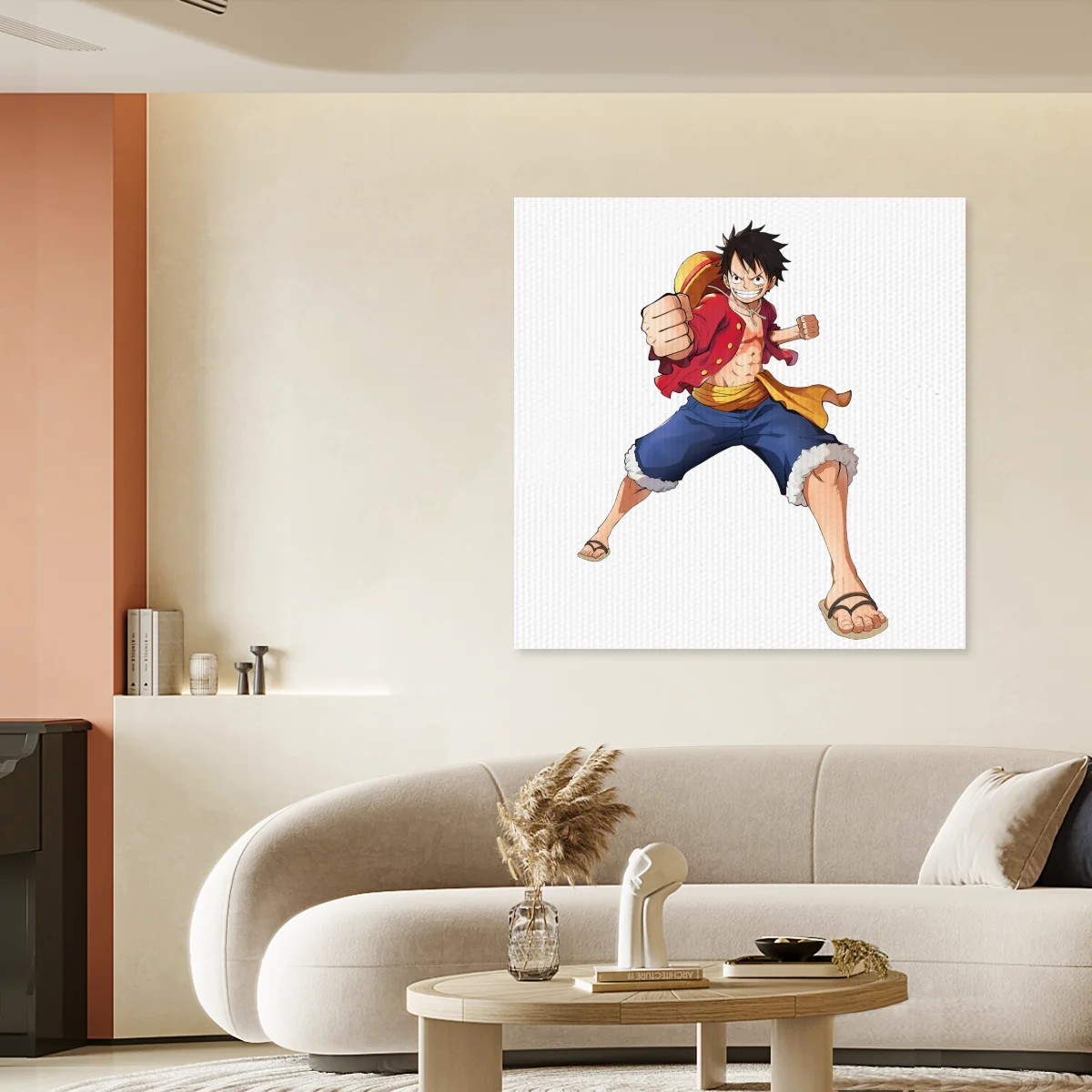 One Piece Monkey D. Luffy Canvas Wall Art, Classic Anime Character Poster Painting, Wall Hanging Canvas Artwork, Premium Gift for One Piece Manga Fans & Collectors