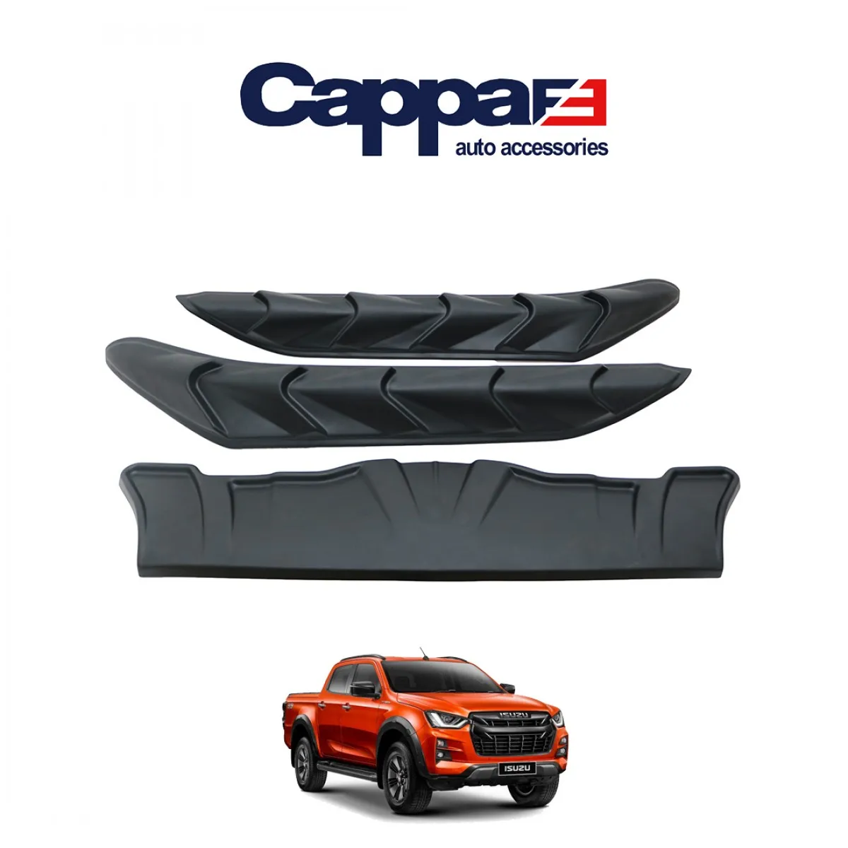 For Isuzu Dmax 2021 and Later Dragon Pack 3 Pieces--Car Accessories Styling Modified Spoiler Side Skirts Wings Flaps  Body Kit