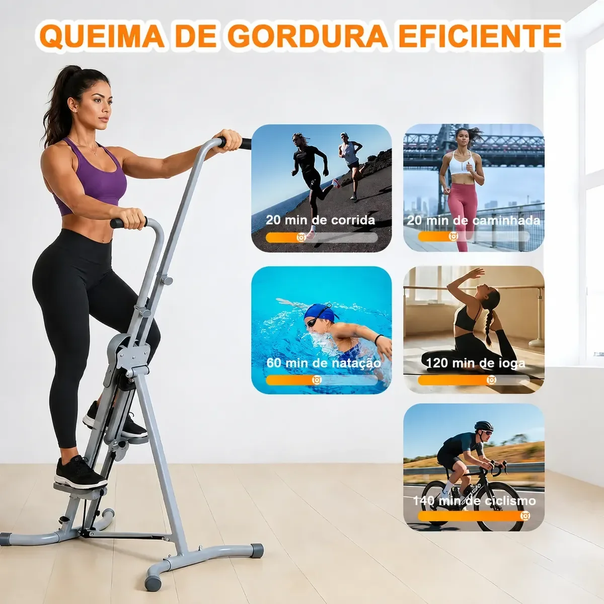 Simulador De Escada Togger Fitness Treino Em Casa 5 Níveis