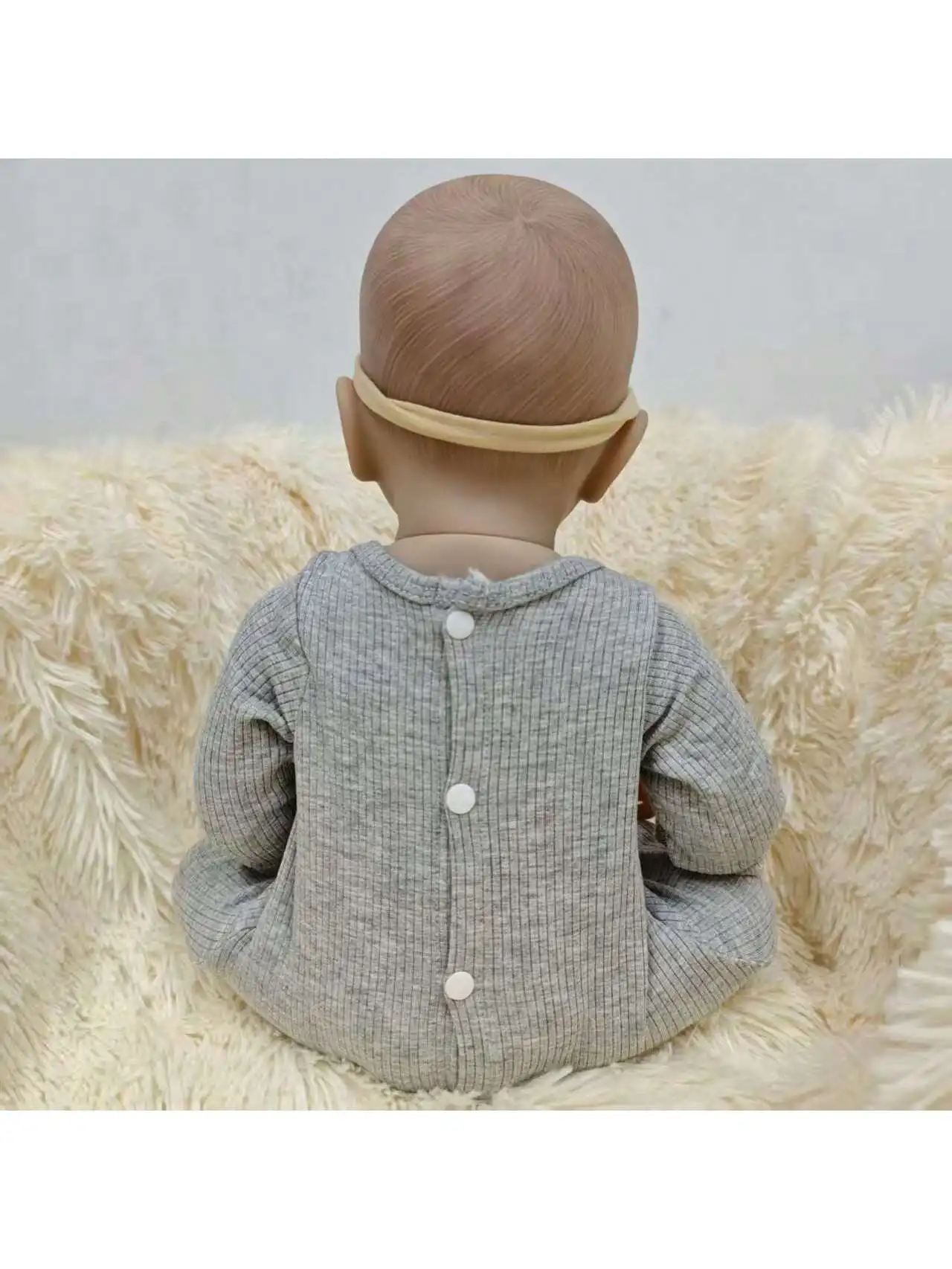 ตุ๊กตาเด็กทารกเหมือนจริง - ตุ๊กตาเด็กทารกทำจากไวนิลนุ่มน่ารักขนาด 19 นิ้ว ตุ๊กตาเด็กทารกที่เหมือนจริงที่สามารถจัดท่าทางได้ (เฉพาะตุ๊กตา/ไม่มีอุปกรณ์เสริม)