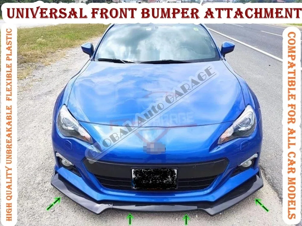 UNIVERSAL Front Bumper Attachment Lip Diffuser Bumper Mud Flaps For Audi Bmw Renault Seat Fiat Peugeot Mercedes Kia Volvo Honda