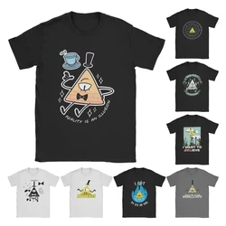 Men's Gravity Falls Bill Cipher T Shirt Cotton Tops Leisure Short Sleeve Crewneck Tee Shirt Summer T-Shirts