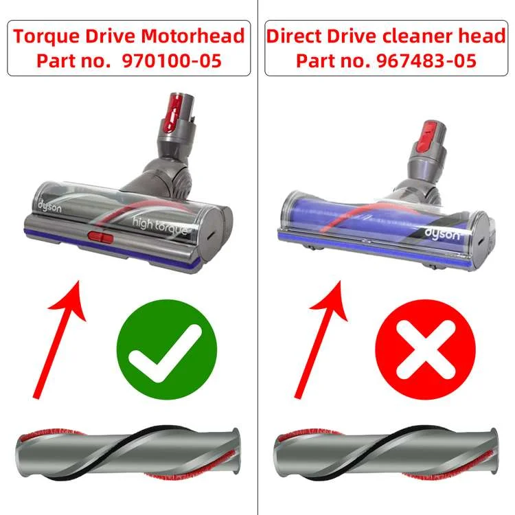 Rolo alto da fibra do carbono da barra da escova do torque da substituição para o aspirador sem fio de dyson v11 motorhead parte no.970135-03