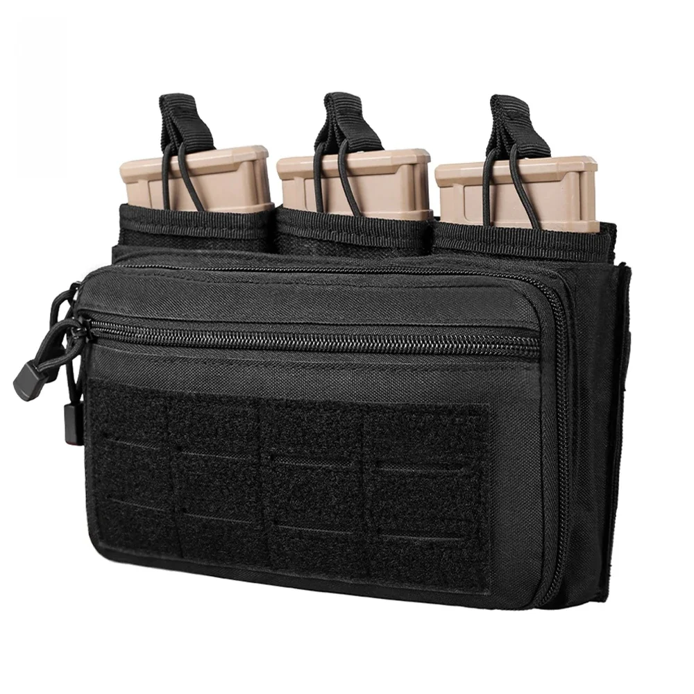 Molle Triple Magazine Pouch 5.56mm 7.62mm Mag Admin Pouch Rifle Magazine Bag Cartridge Holder Triple Open Top Hunting Mag Pouch — 2