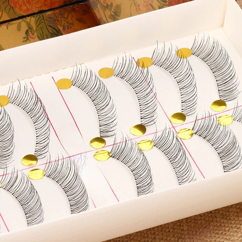 10 par ręcznie robione naturalne długie sztuczne rzęsy makijaż Maquillage rzęsy rzęski Cilios sztuczne rzęsy Faux Cils # 217 — zdjęcie 2