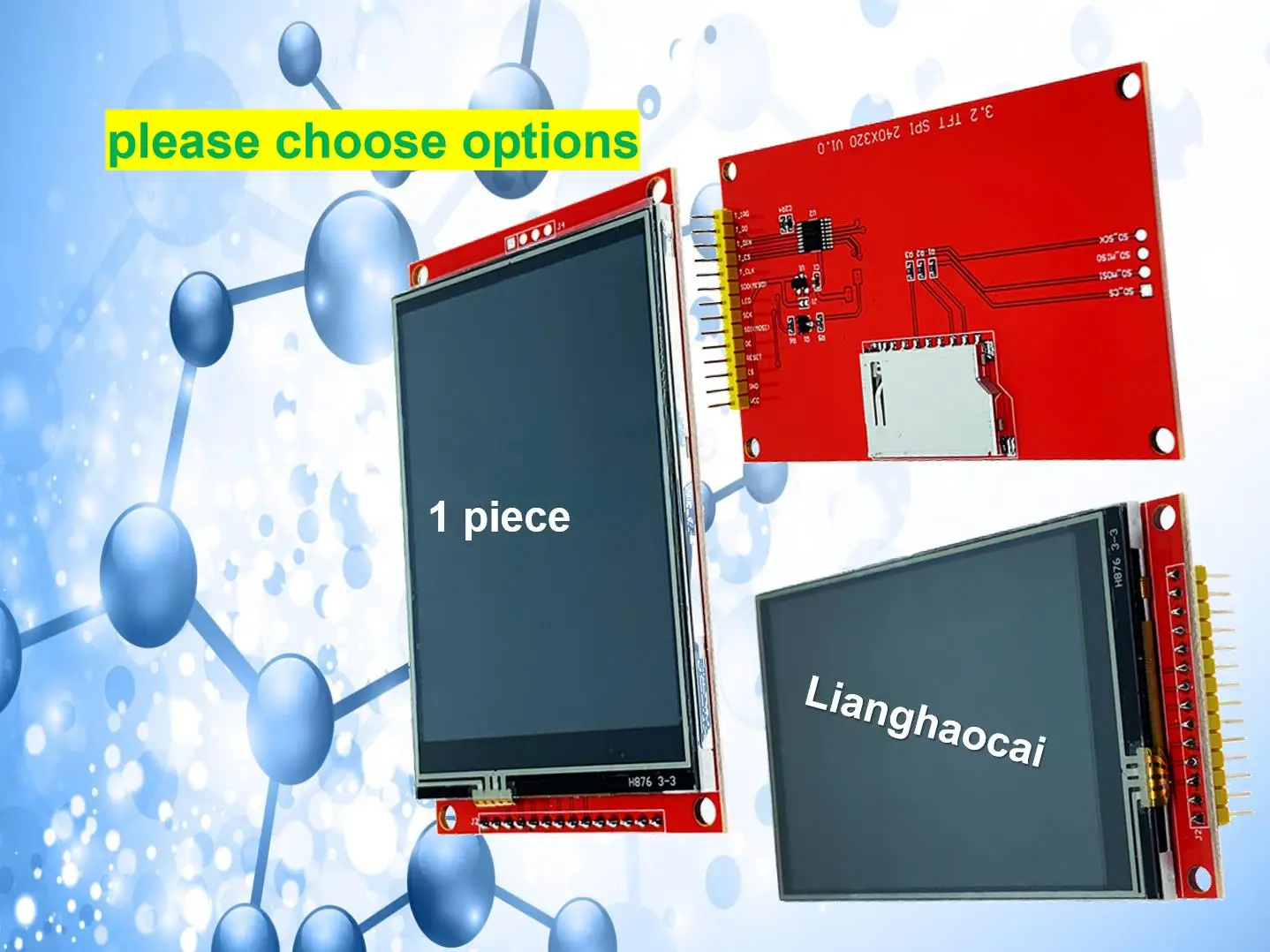 Factory Orginal 3.2" 240*320 ILI9341 Smart Display Screen 3.2inch SPI LCD TFT Module With/Without Touch TFT display led