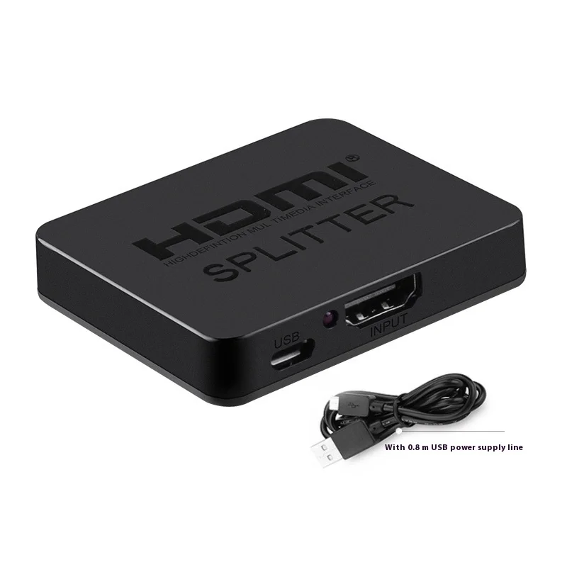 4K HDMI Splitter 1 in 2 Out HDMI Switch 1x2 HDMI Video Splitter Amplifier Dual Display for HDTV Box PC Monitor Projector Laptop