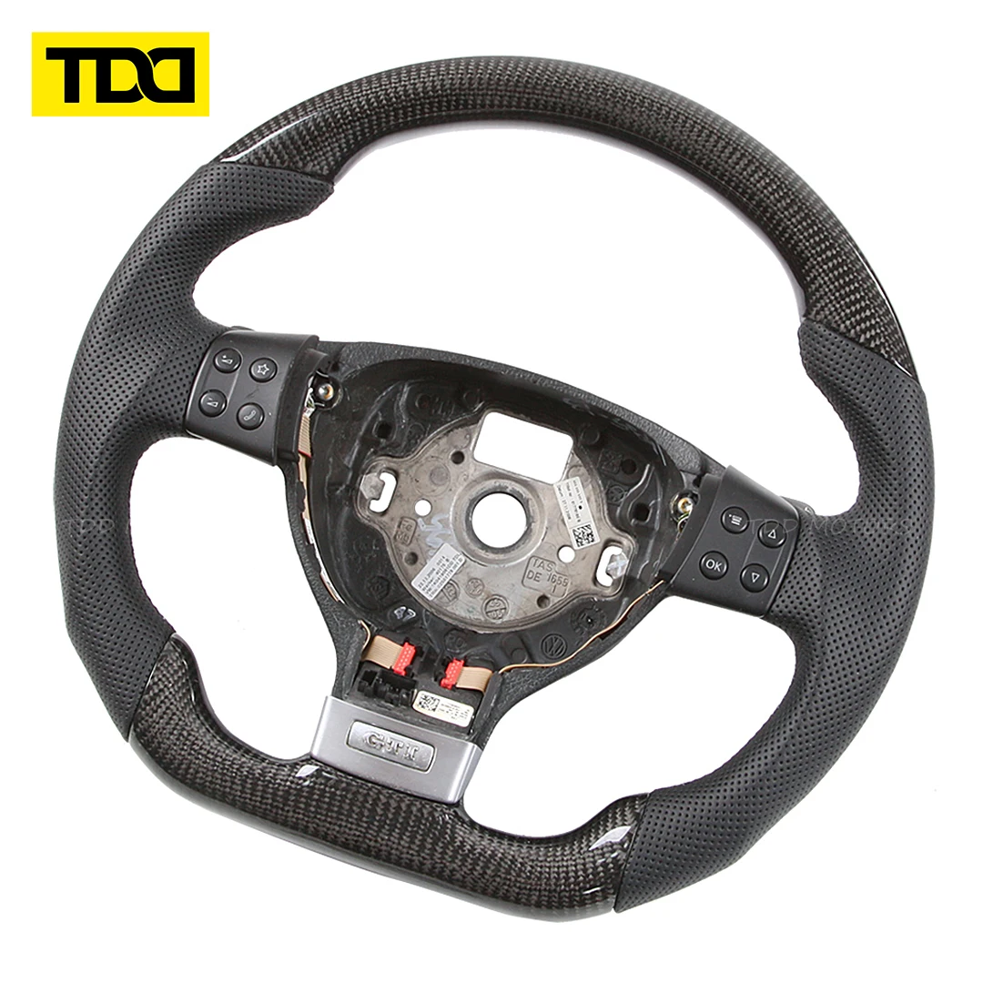 TDD carbon fiber steering wheel core for Volkswagen VW Golf 5 Mk5 GTI R32 Passat R GT B30 JETTA GLI MK6