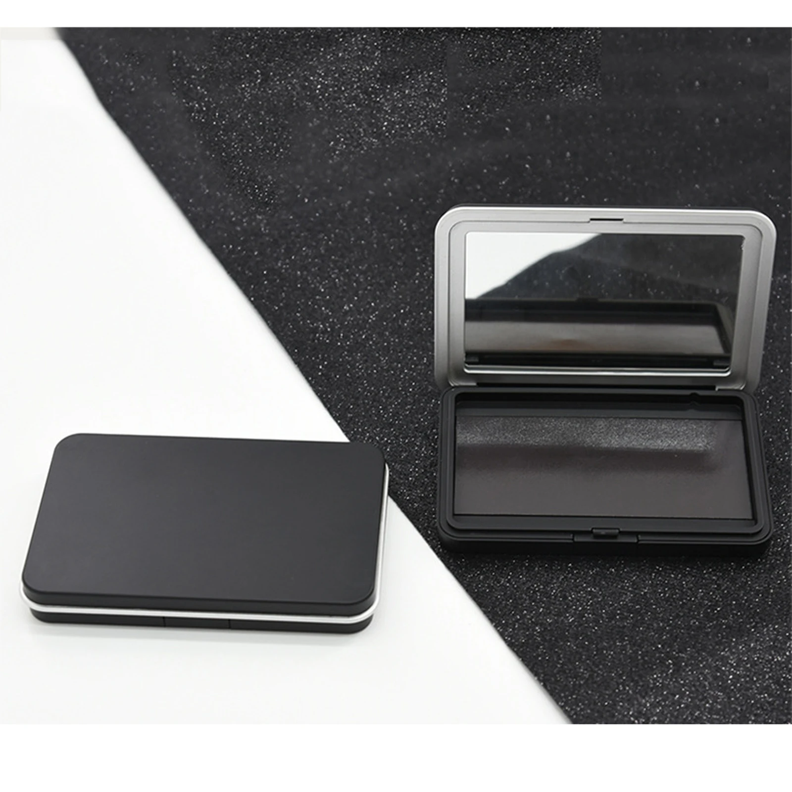 Empty Magnetic Palette Holder Box Professional Lip Gloss Case with Mirror Powder Blusher Box for Eyeshadow Powder Makeup DIY Box