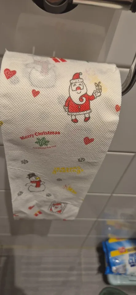 1/5pcs Happy 2026 New Year Christmas Toilet Roll Paper Xmas Tissue Roll Kitchen Home Decoration Holiday Party Supplies photo review