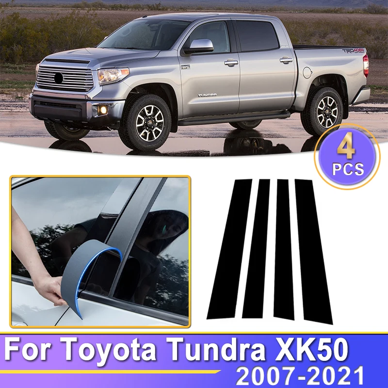 

Pillar Post Sticker For Toyota Tundra XK50 2007~2021 2008 2009 2010 Car Window Door Column B C Pillars Posts Cover Trim Decal