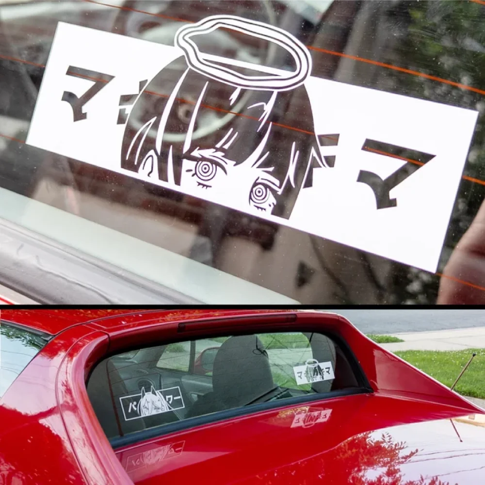 

Anime Vinyl Car Decal JDM Cute Die-Cut Sticker on Car Window,Door,Bumper Waterproof Colorfast Decoration Accessories