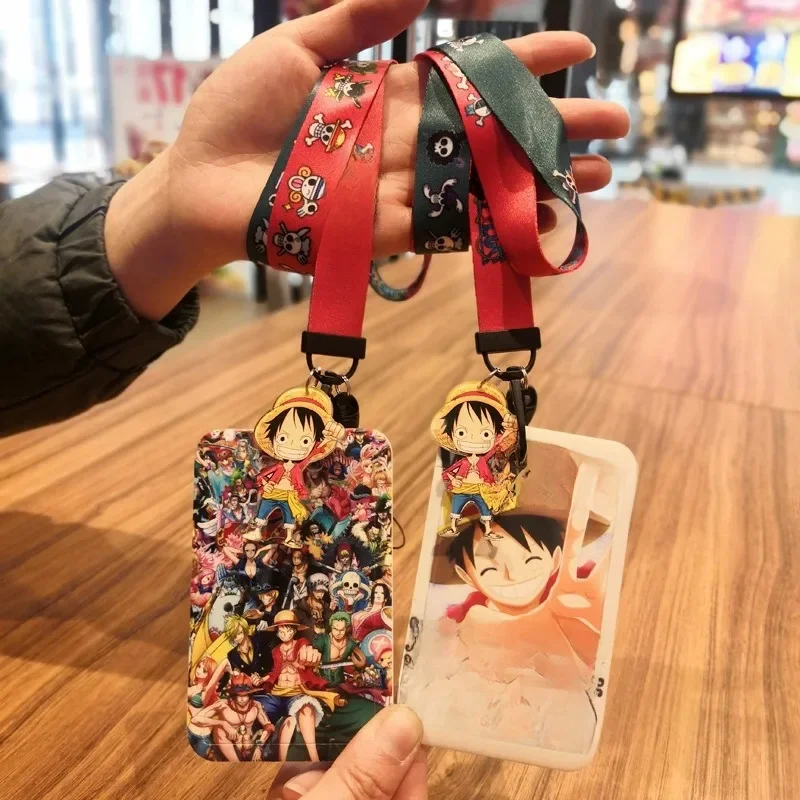 Couverture de carte de dessin animé ONE PIECE pour enfants, carte de travail, carte d'identité d'étudiant, carte de protection du campus, cadeau avec ULde confrontation, nouveau