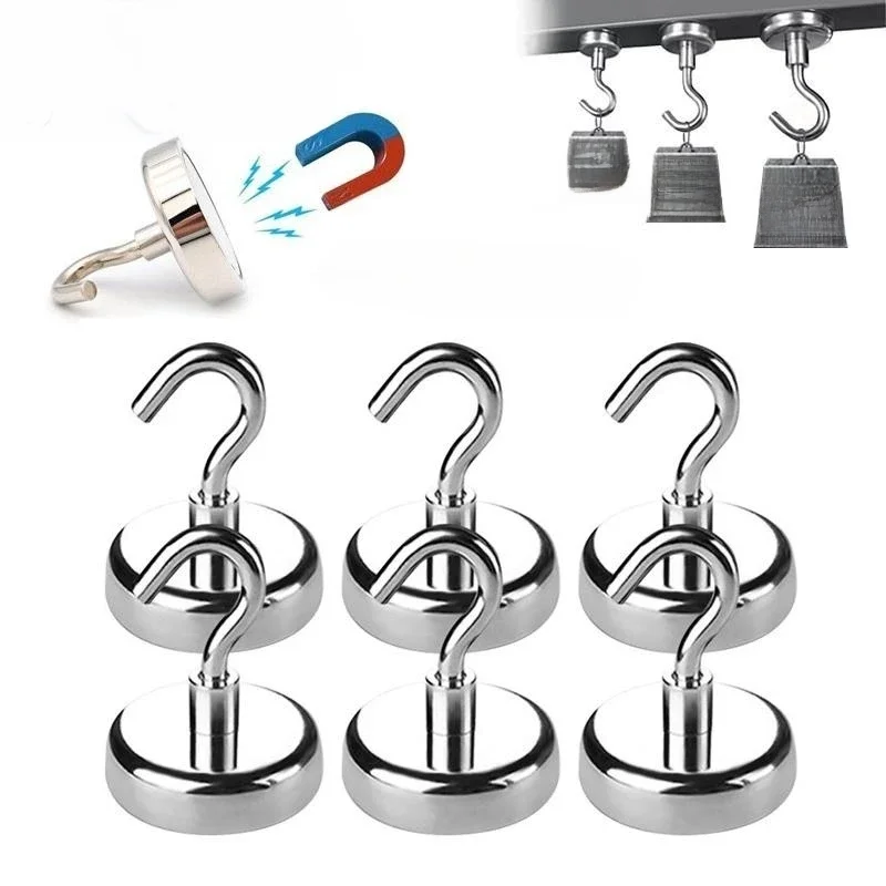 1-40PCS Sterke Magnetische Haken Multifunctionele Opslag Haken Thuis Keuken Bar Opslag Haken Sleutel Opslag Haken badkamer Hangers - afbeelding 2