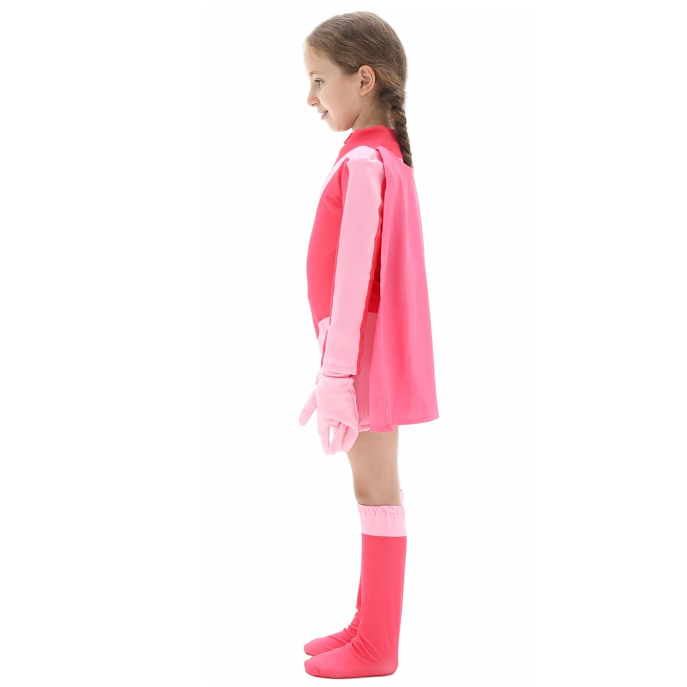 Anime Invincible Costume Omni-man Mark Grayson Cosplay Superhero Atom Eve Pink Jumpsuit Halloween Costume Height 100-160 Clothes - view 4