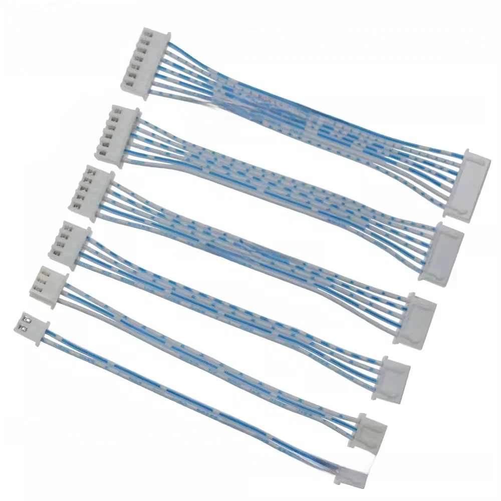 Câble de connecteur XH 2.54mm PH2.0mm, bleu blanc, longueur de ligne de prise XH2.54, 10/20/30CM, 2P/3P/4P/5P/6P ~ 12P 2468-24AWG, 10 pièces