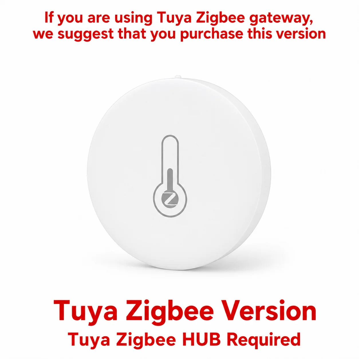 Zigbee Tuya Temperatur- und Feuchtigkeitssensor für Innenräume, kompatibel mit Tuya Smart Life, Google Home Assistant, Zigbee 2MQTT ZHA