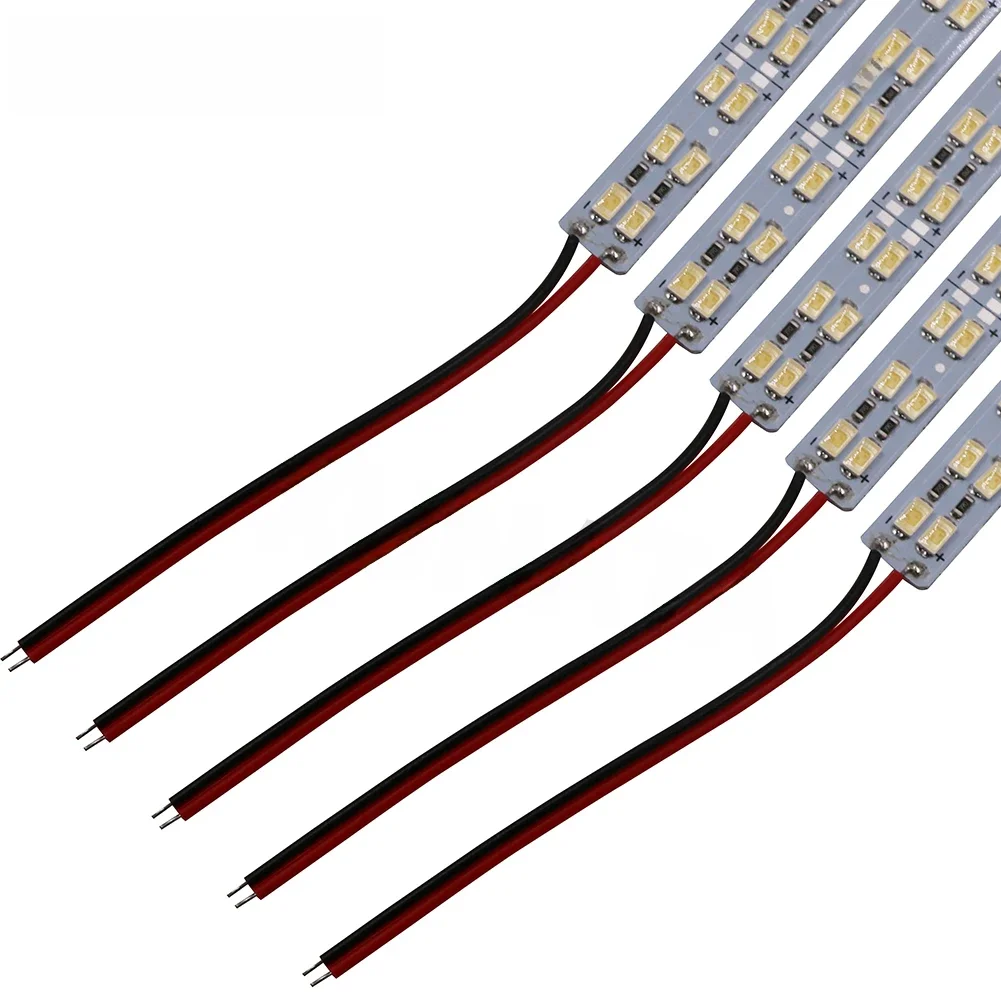 5630 Dwurzędowa dioda LED z twardą listwą Aluminiowa sztywna listwa Zimna biel 50 cm 72 diody LED 12 V Lampa LED 5 szt. — zdjęcie 2