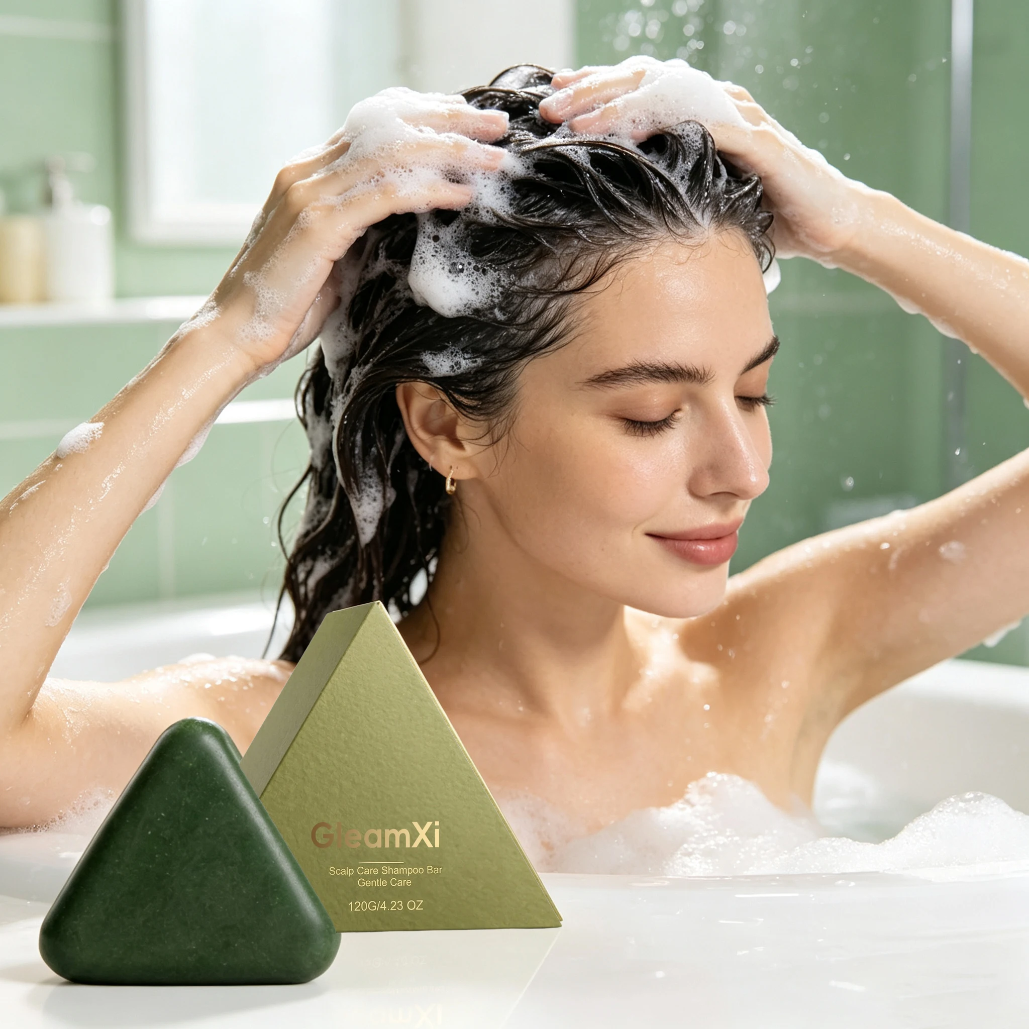 120G Herbal Hair Cleaning Soap Gentle Moisturizing & Nourishing Scalp Remove Hair Dirts Oil Control Fresh Fragrance Volumizing Maintain Hair Cleaner Soap