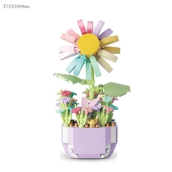 Succulent Building Blocks Micro-particle Children's Assembled Simulation Pot Flower Table Model Ornaments Toys Gifts