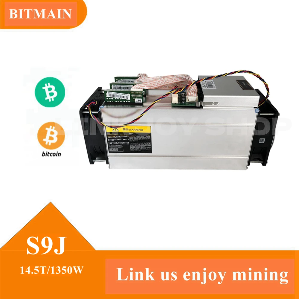 Free Electricity Recommend Bitmain S9j 14.5th with 1350W Power Supply BTC Crypto Machine Antminer