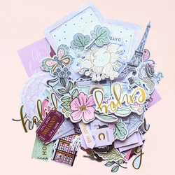 Creative Path 134pcs Scrapbooking Die Cuts Ephemera City Camera Flowers Paper Diecut Shapes For Journaling Crafting Card Making
