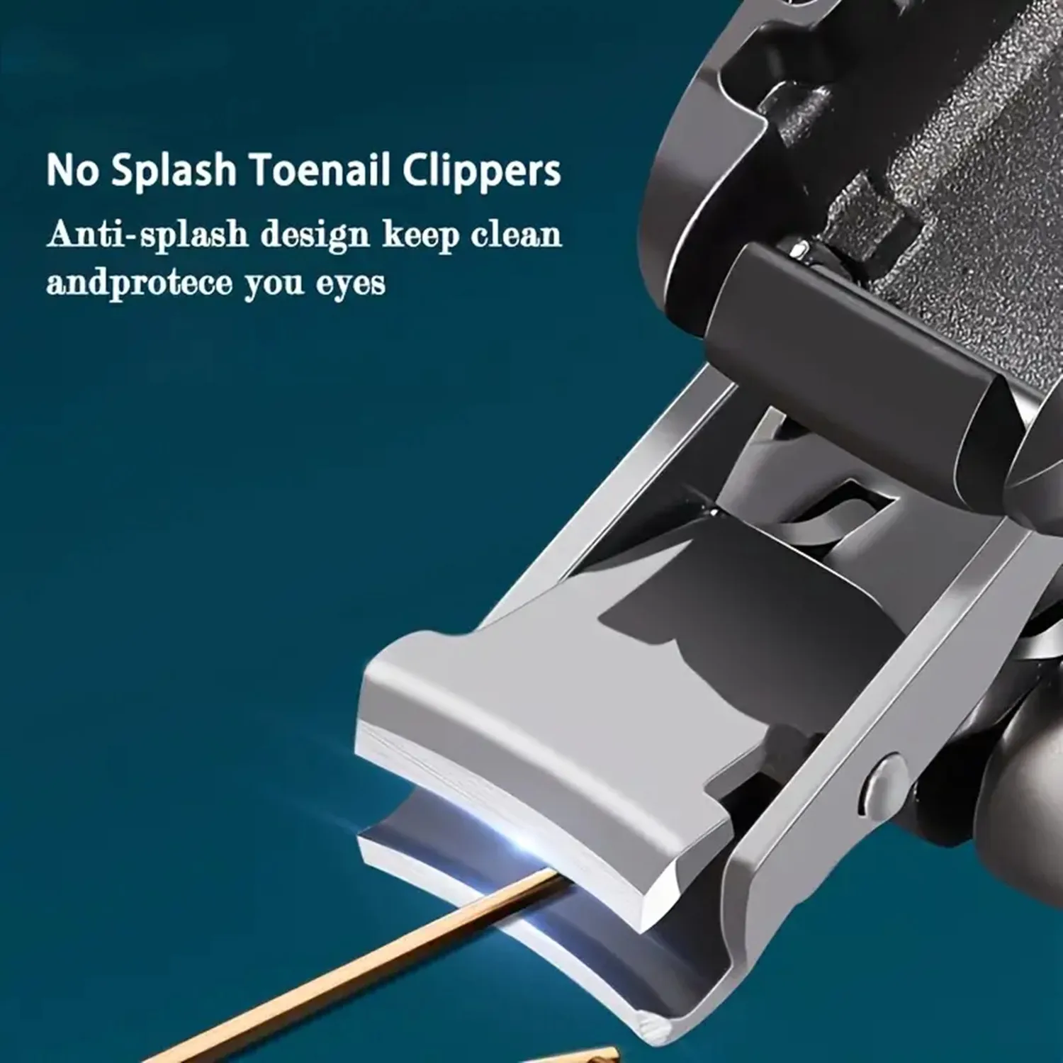 Mini Folding Nail Clippers - Stainless Steel Sharp Blade Anti-Splash Portable Keychain Manicure Pedicure Tool for Travel Home