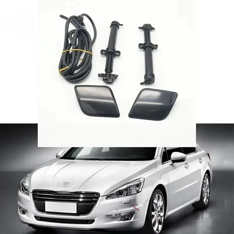 Cafoucs – buse de lavage de phares de pare-choc avant de voiture, Jet d'eau pour Peugeot 508 2010 2011 2012 2013 2014