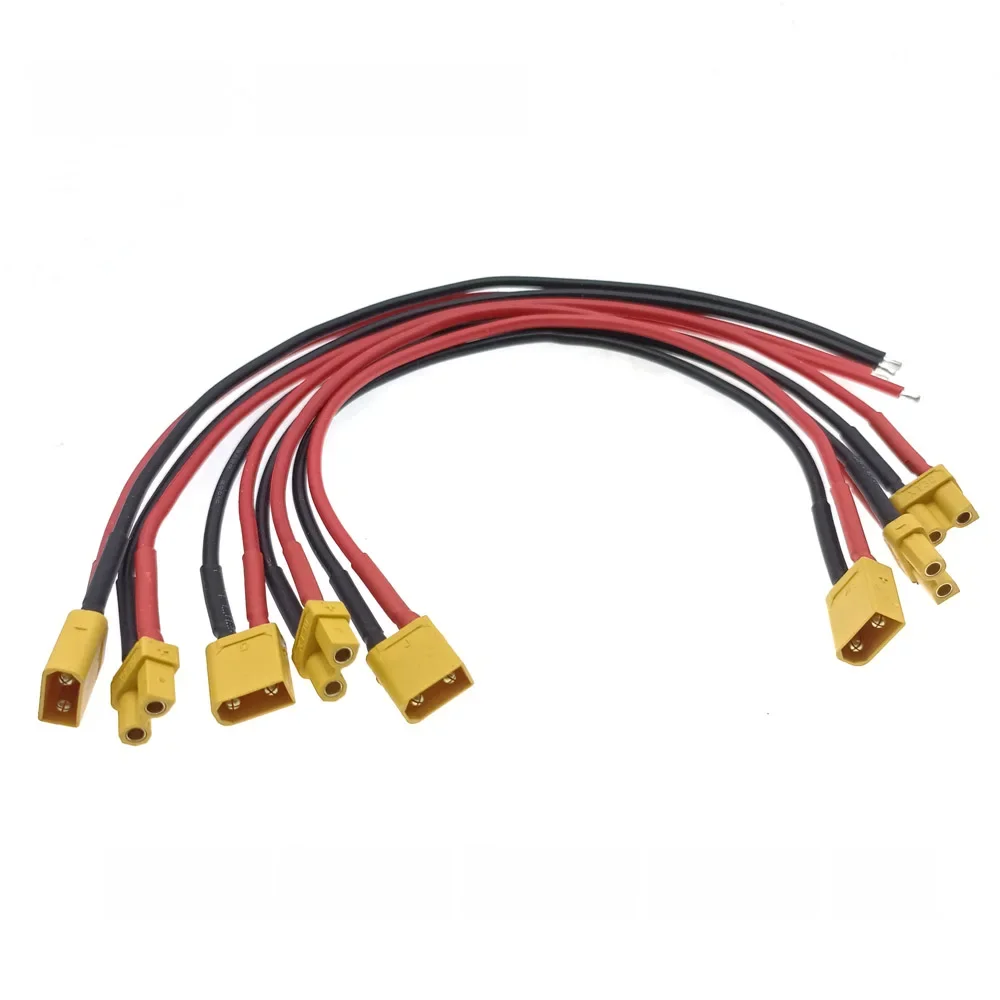 Câble d'extension mâle à femelle XT30 U-F/M, 10CM-1M, câble en caoutchouc de Silicone, prise de batterie au Lithium 18awg avec connecteur de fil