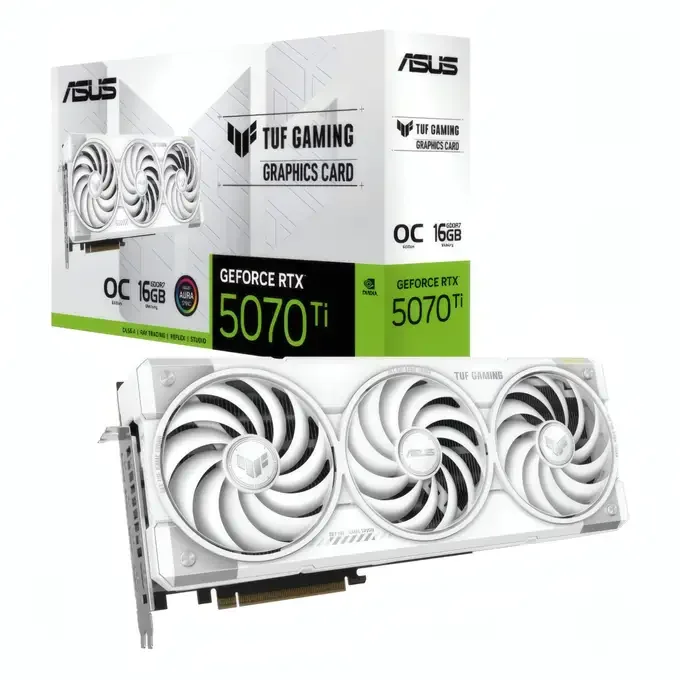 

NEW STOCK FOR ASUS TUF Gaming GeForce RTX ™ 5070 Ti 16GB GDDR7 White OC Edition Gaming Graphics Card
