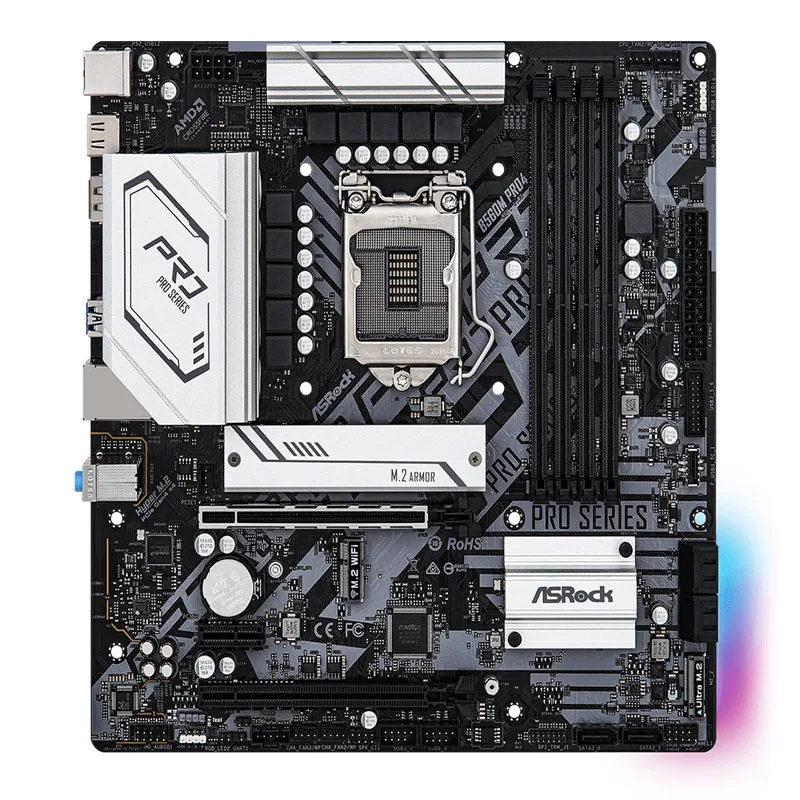 Used ASROCK B560M Pro4 Motherboards LGA 1200 DDR4 128GB For Intel B560 Desktop Mainboard M.2 NVME SATA III USB3.0