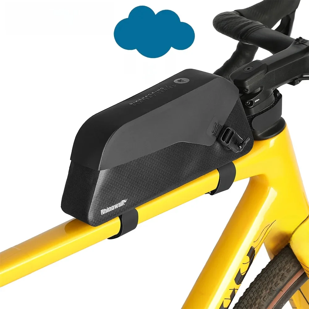 AliExpress Rhinowalk Bike Top Tube Bag 100%Rainproof Dry Magnetic Snap Fastener Cycling Front Frame Bag With Strap Or Screw Install