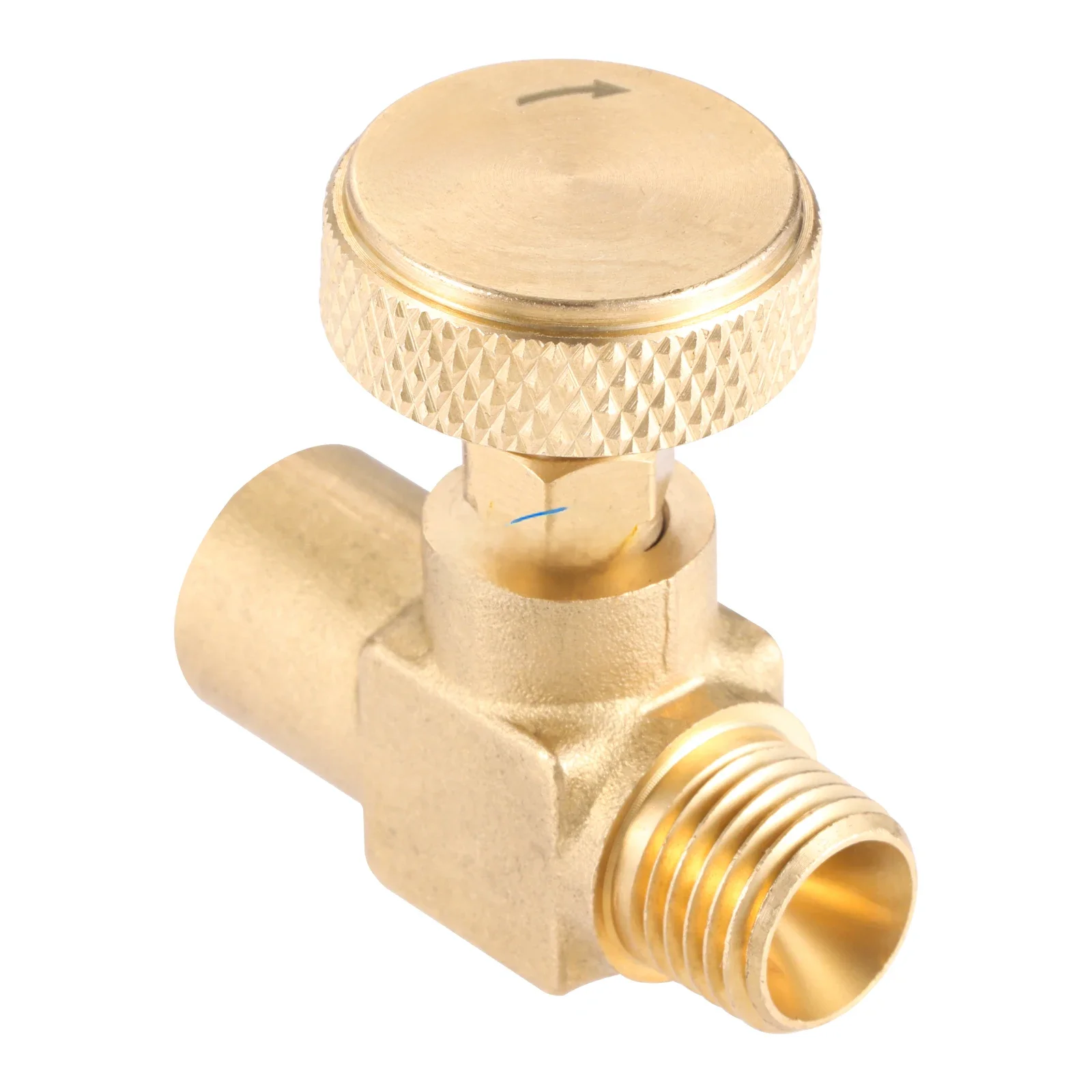 1 szt. Z litego mosiądzu zawór iglicowy 1/4 "żeński gwint NPT X 1/4" męskie elementy sterujące z propanem gaz LPG z butanem przepływowym — zdjęcie 2