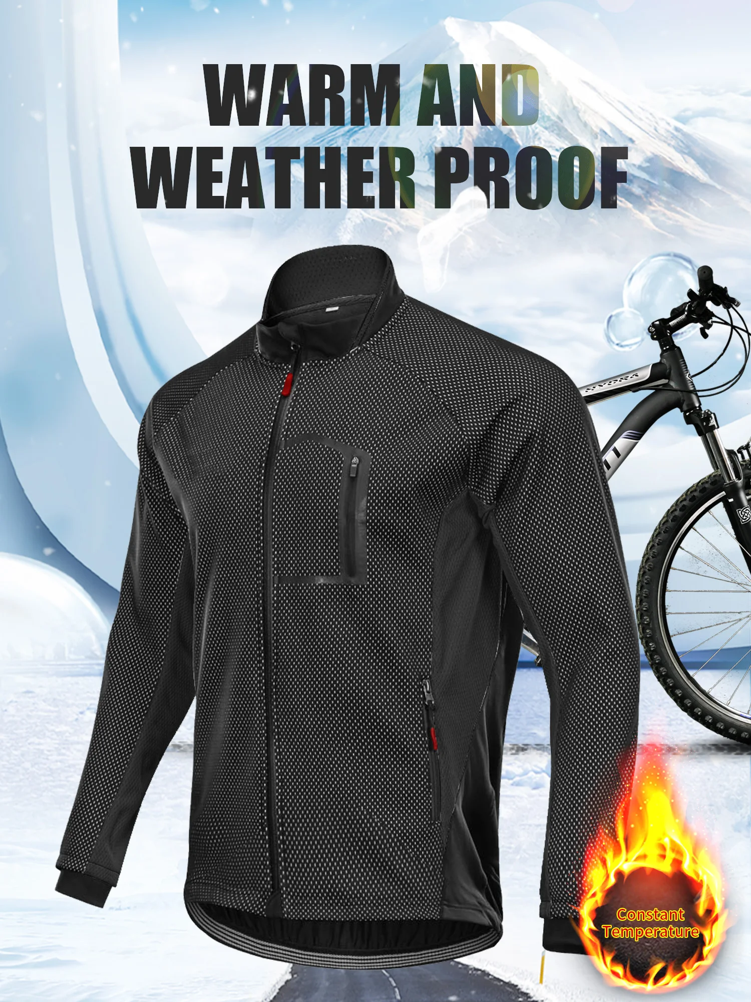 

Bicycles With Riding Clothes Men‘s Warm And Thick Windproof Riding Clothes Jacket Outdoor Sports Jacket
