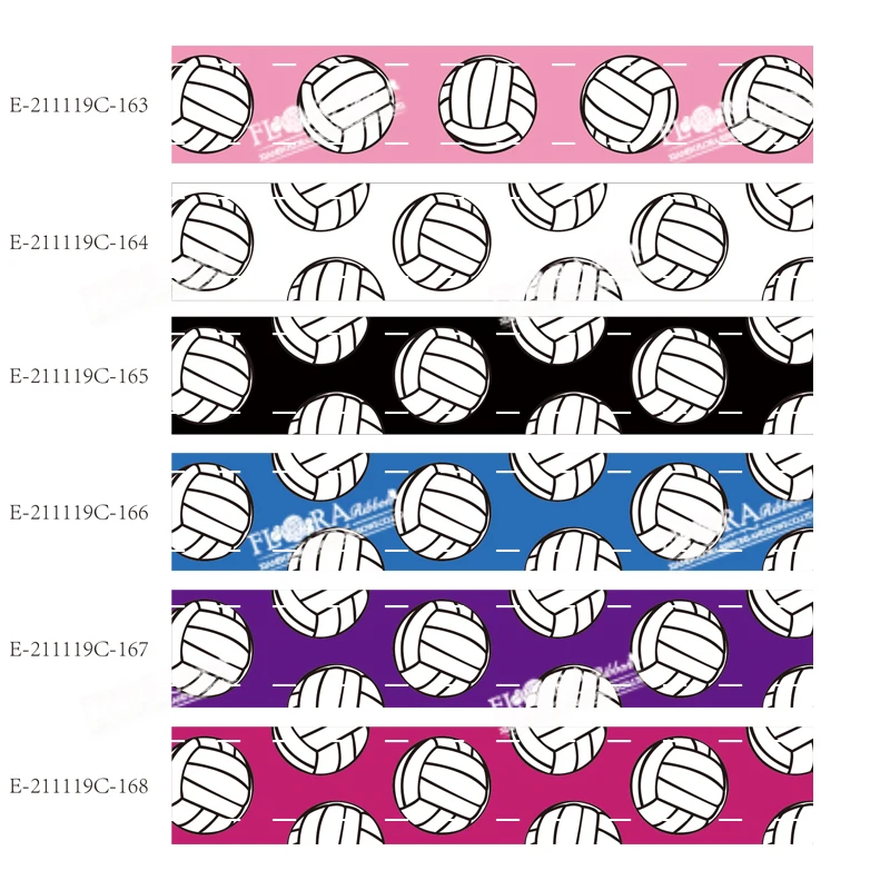 16mm Sports Volleyball Printed Grosgrain Ribbon 10yards DIY for Gymnastic Materials Craft Decorations Handmade Haibows