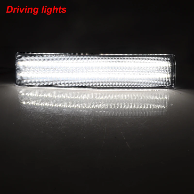 Luces de intermitentes ámbar secuenciales para coche Honda, parachoques delantero de piezas, montaje de luces LED blancas como luz de estacionamiento DRL 92-96, 2 uds.