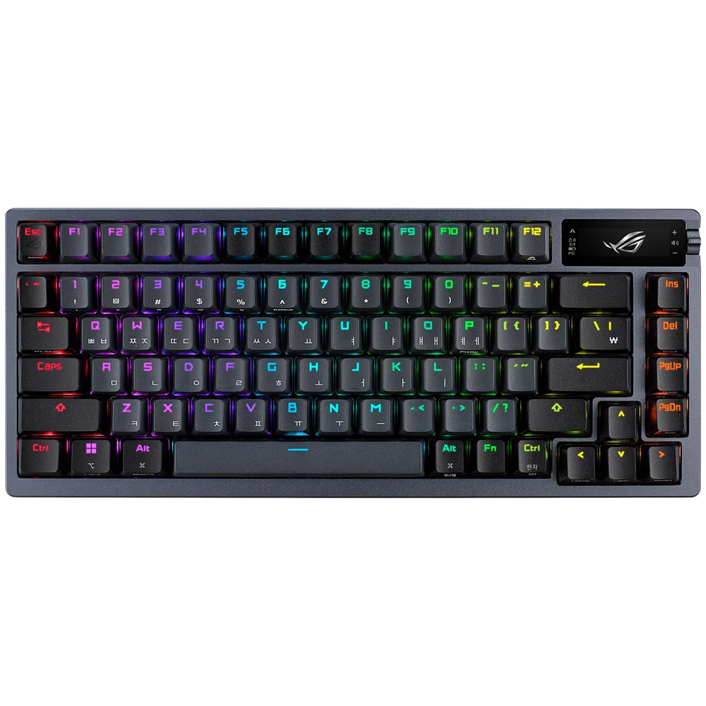 ASUS ROG AZOTH NX SNOW US PBT Wireless Custom Gaming Keyboard Black (Hangul)