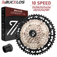 Cassette de bicicleta BUCKLOS, casete de 10 velocidades para bicicleta de montaña K7, rueda libre 25T 28T 32T 34T 36T 40T 10V, casetes de bicicleta con volante para HG