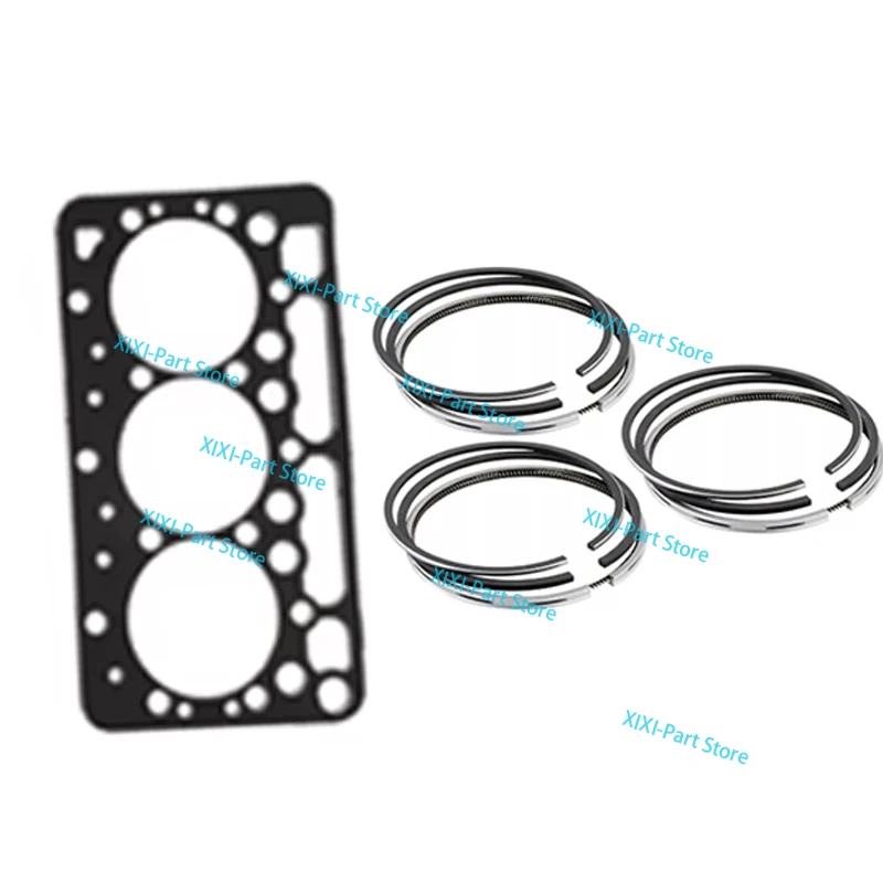 

D722 Cylinder Head Gasket Piston Rings Set For Kubota 67*1.5HK+1.5+3 67mm 3-Cylinders STD Overhaul Rebuild Kit