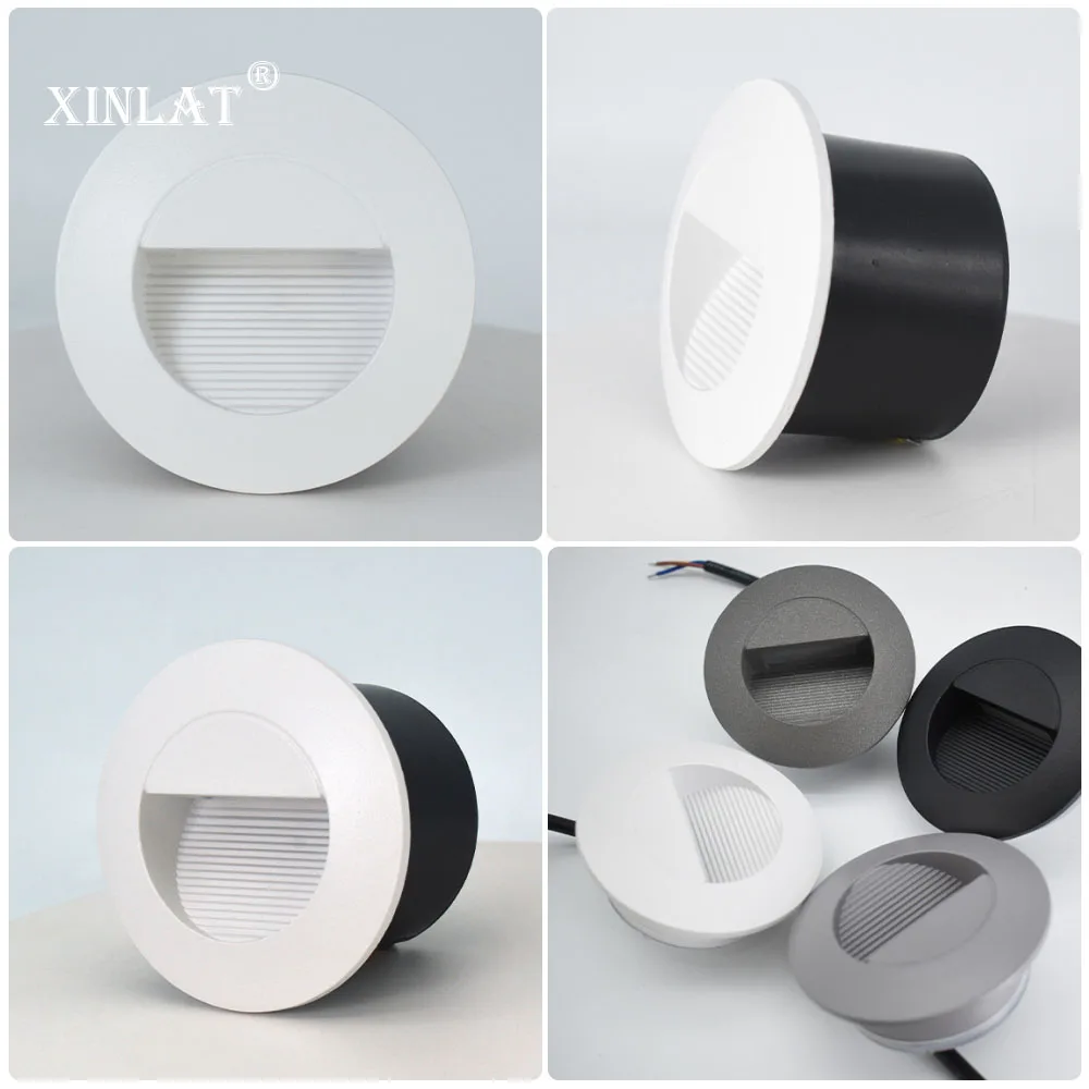 

Встраиваемый настенный светильник для помещения, встроенный ночник, уличный водонепроницаемый IP65, светодиодный светильник для ступенек, лестница, кухонный декор, подсветка 3 Вт