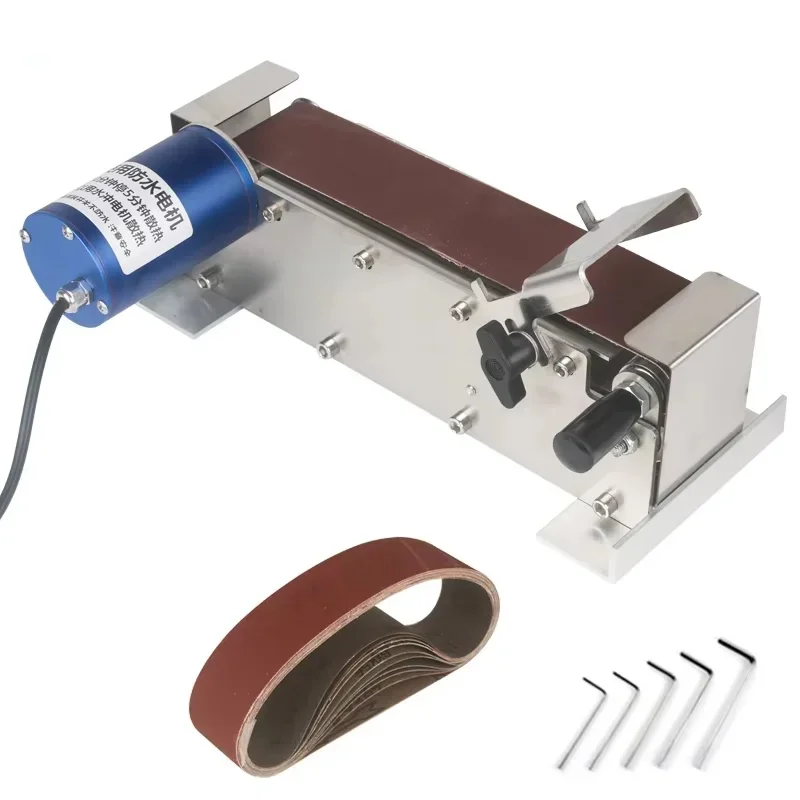 Electric Polishing Machine Waterproof Mini Belt Sander 50*533mm Benchtop Sander Sharpener for Knives Cutter Edges Sharpener