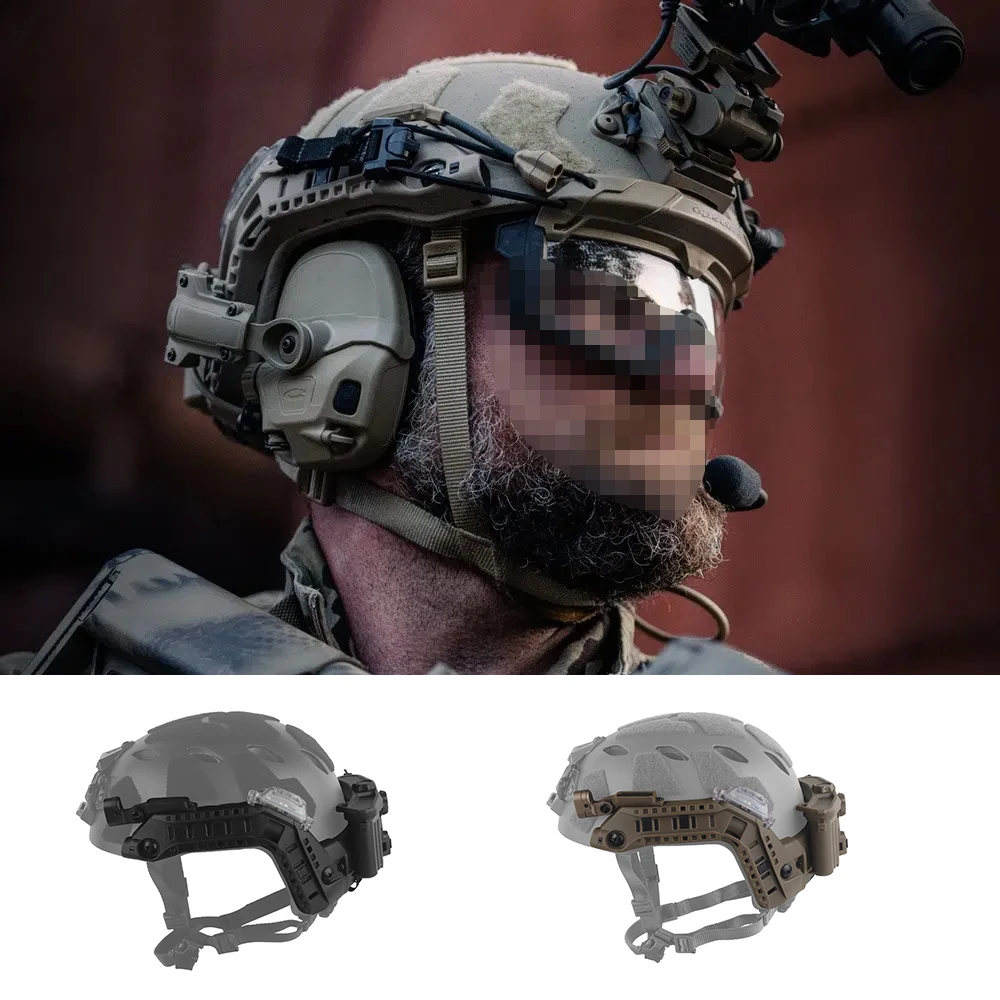 

Tactics Modular ARC Rail Set with Battery Box Signal Light IR Light for Super High Cut FAST BUMP, SF, XP, XR, RF1 Series Helmet