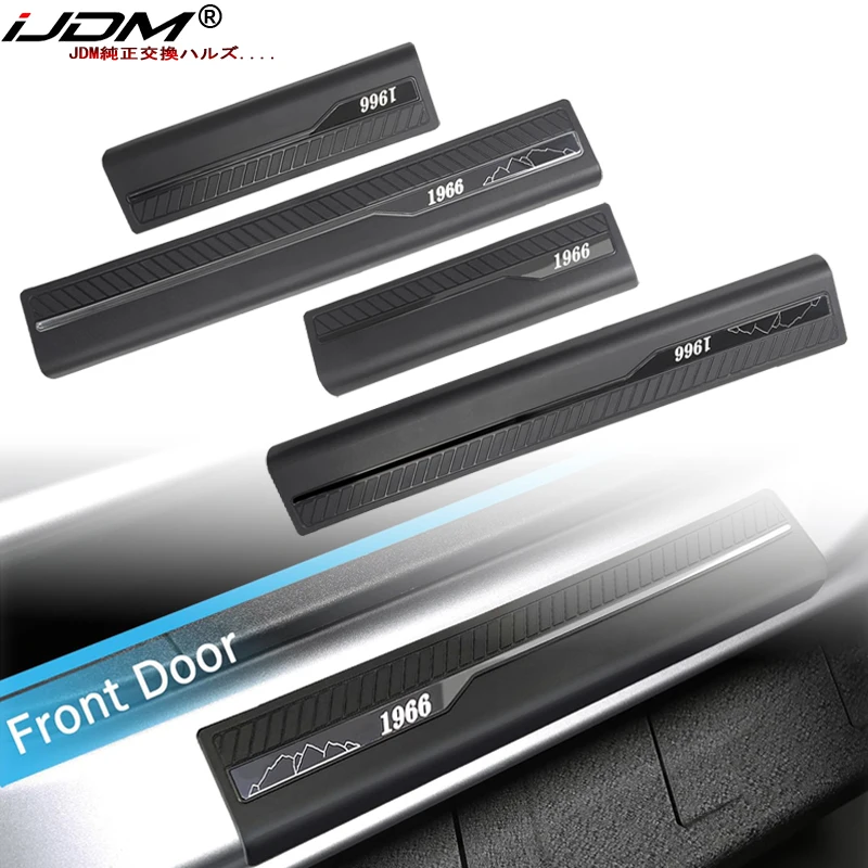 

4PCS Door Edge Guards For Ford Bronco Accessories 2021 2022 2023 2024 4 Door, Bronco Door Sill Protectors with 1966 Pattern
