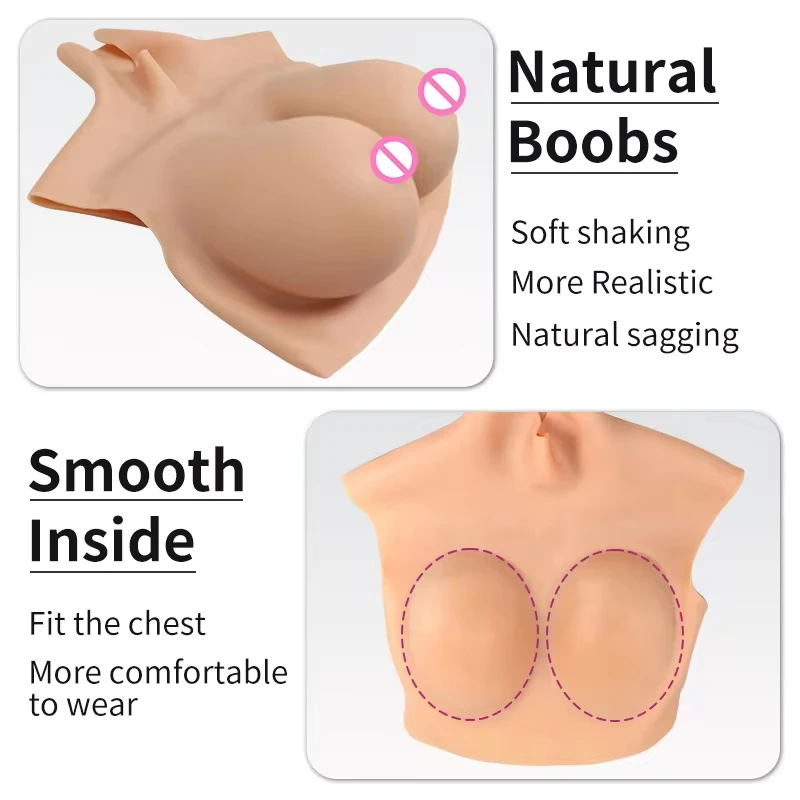 Lifelike Z Cup Silicone Fake Boobs With Natural Skin Details And Blood Vessels For Man To Woman Crossdressing Trans Breast